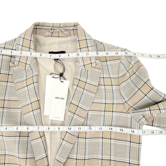 ME+EM Statement Check Boyfriend Blazer UK6|US2 - Picture 13 of 15